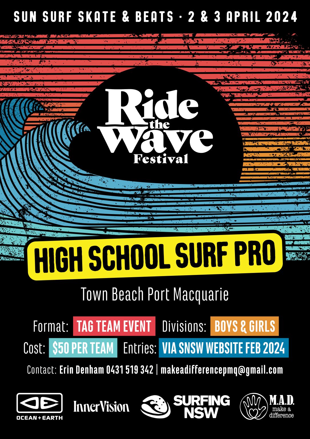 RTW School Surf Pro Poster Art